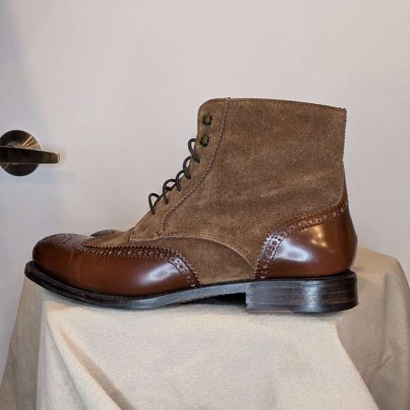 Bowen Equestrian Oxford Style Lace-Up Leather Boots - sz 7.5 - Picture 4 of 16